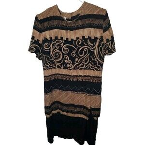 KC Spencer Women's Brown and Black Dress Size 16